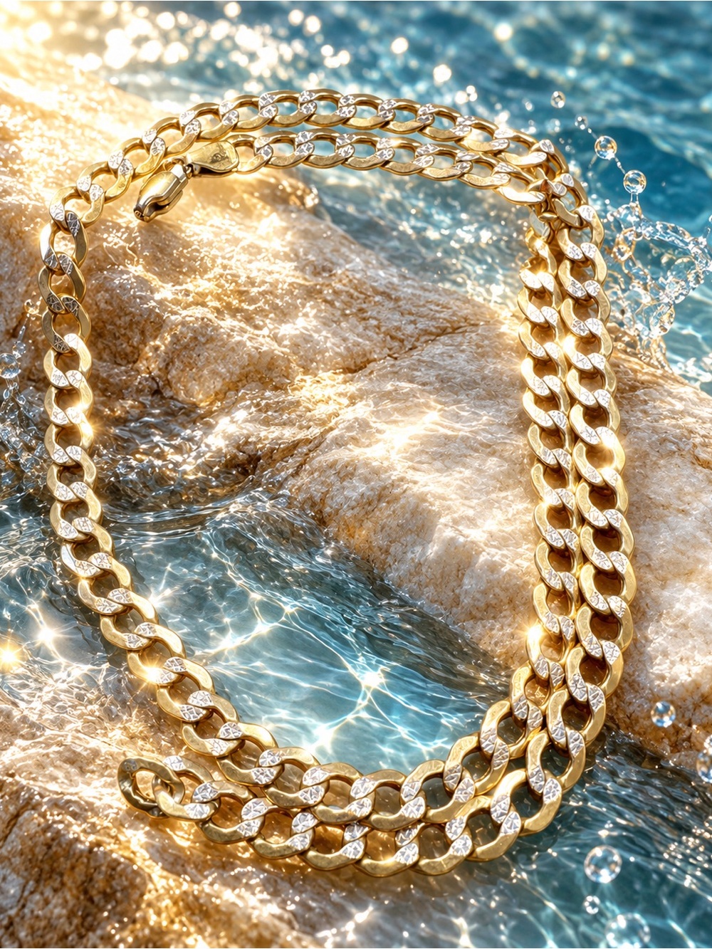 10K Yellow Gold Cuban Curb Chain 18” 6mm 9.5g Broken Missing End Cap Repair